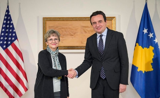President Lisa Choate with Prime Minister Albin Kurti