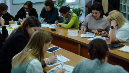 ALC Moldova Hero Image- USM Professors Studying American English Resources from ALC 