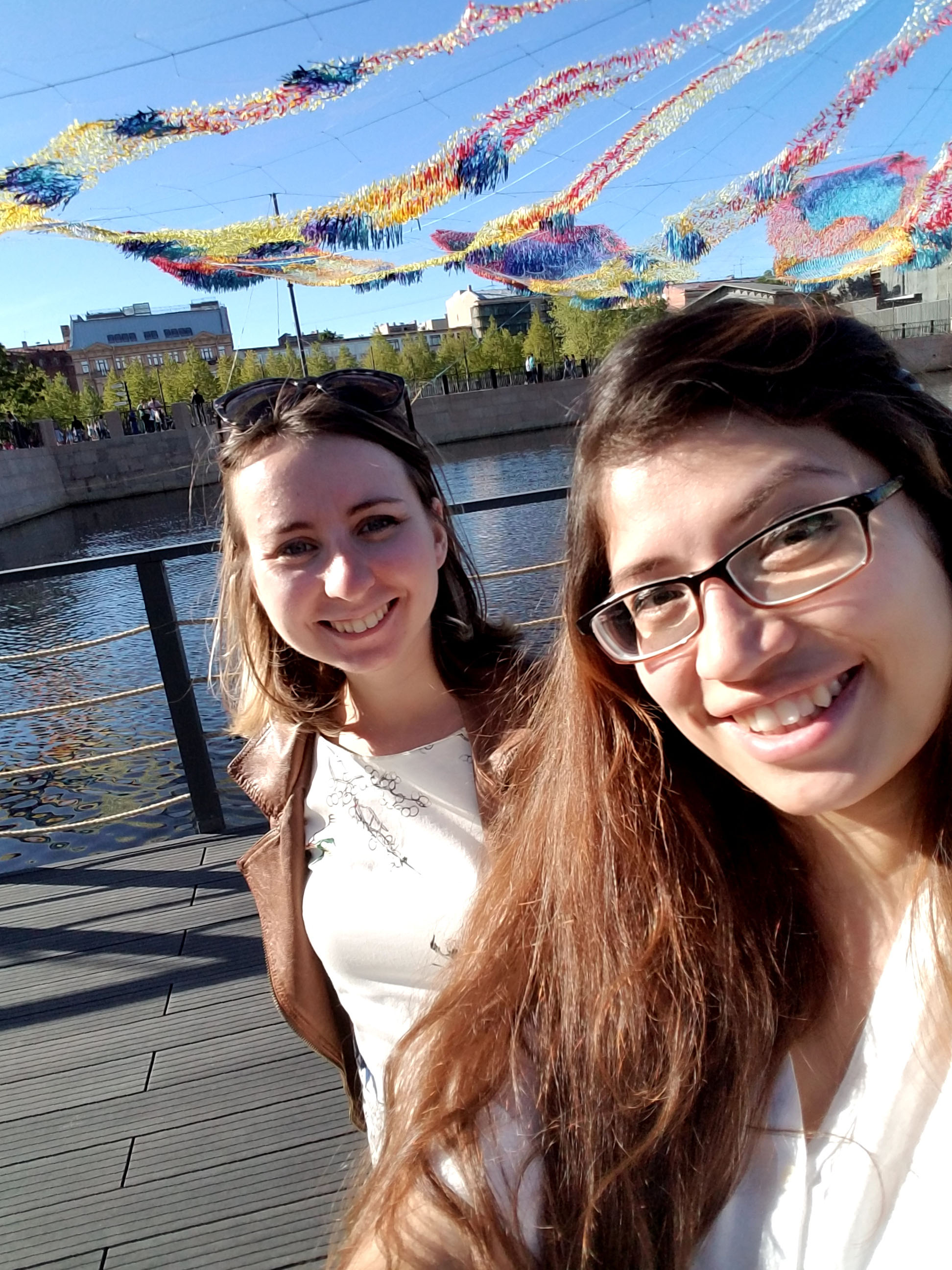 Veronica poses with her friend, Alina Volkova, at New Holland in 2012.
