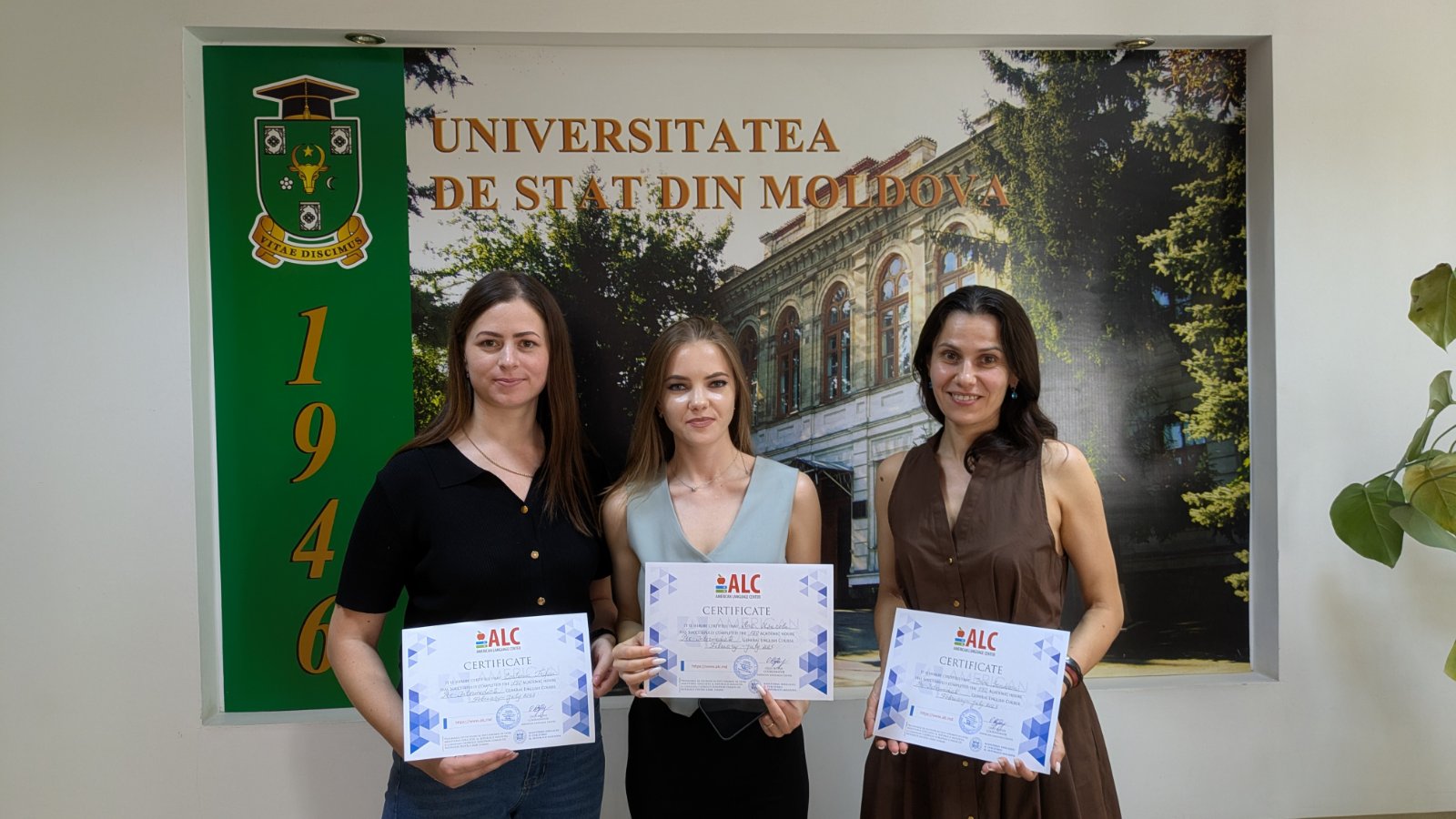 Moldova State University Professors Holding ALC Certificates of Completion for Higher Education Professional Development Program