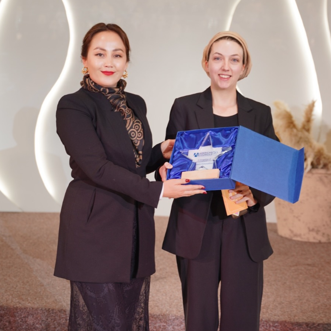 Elnura with AC Kyrgyzstan Country Director Olivia Stevens