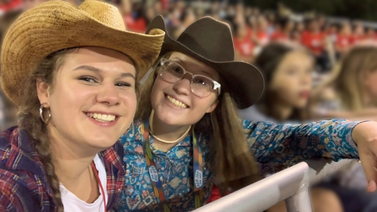 Agata from Poland wearing a cowboy hat