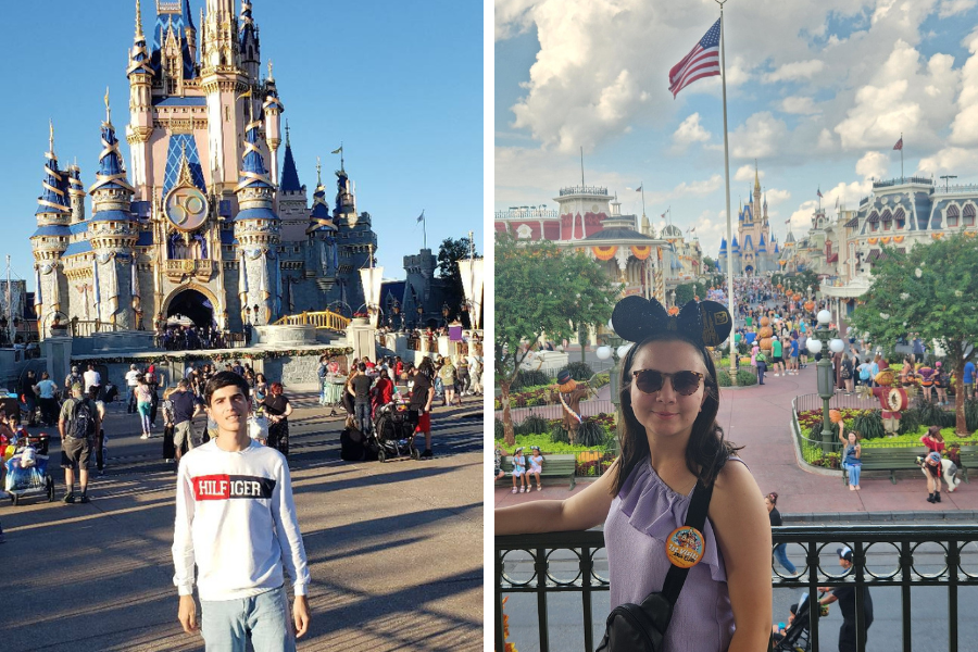 Karo (left) and Elene (right) at Disney World with the Vickermans