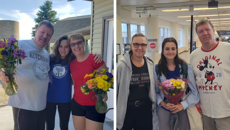 Vickerman Parents with Two of their Host Daughters Arriving